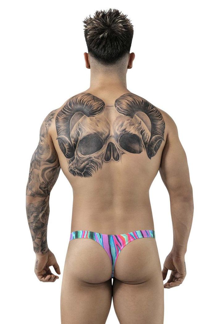 Clever Moda Pikante PIK 1829 Abstract Thongs Color Green
