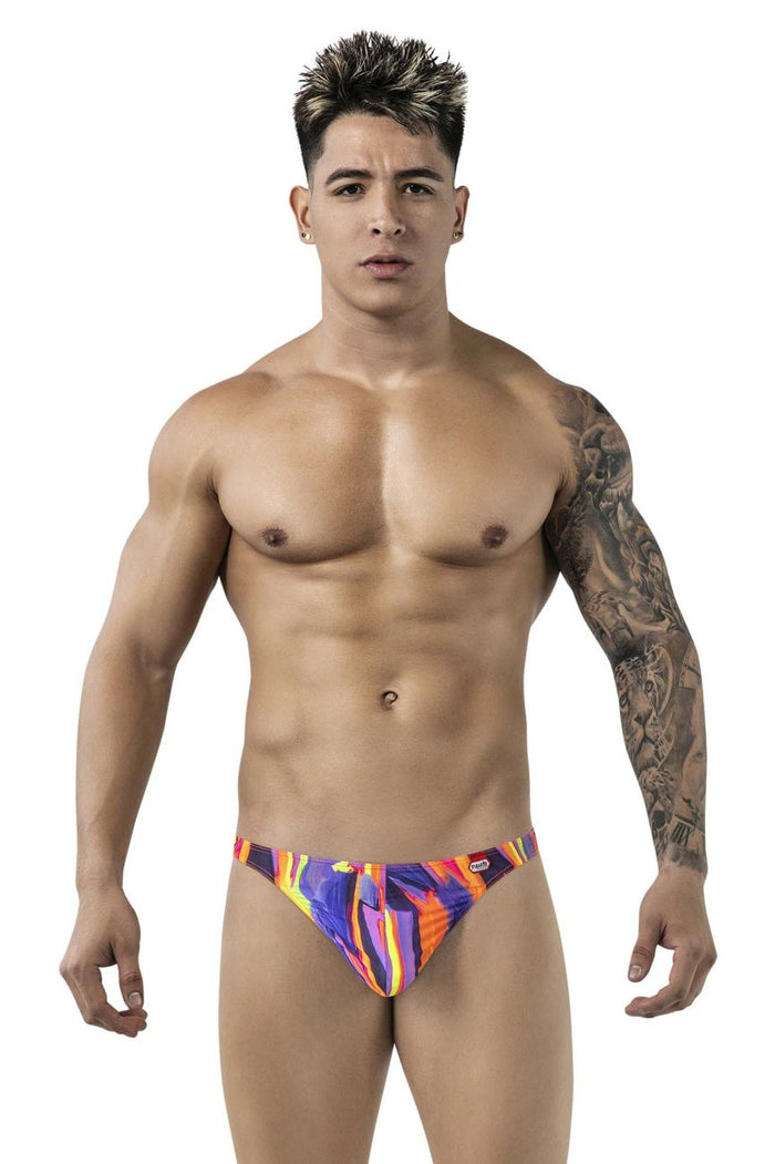 Clever Moda Pikante PIK 1829 Abstract Thongs Color Purple