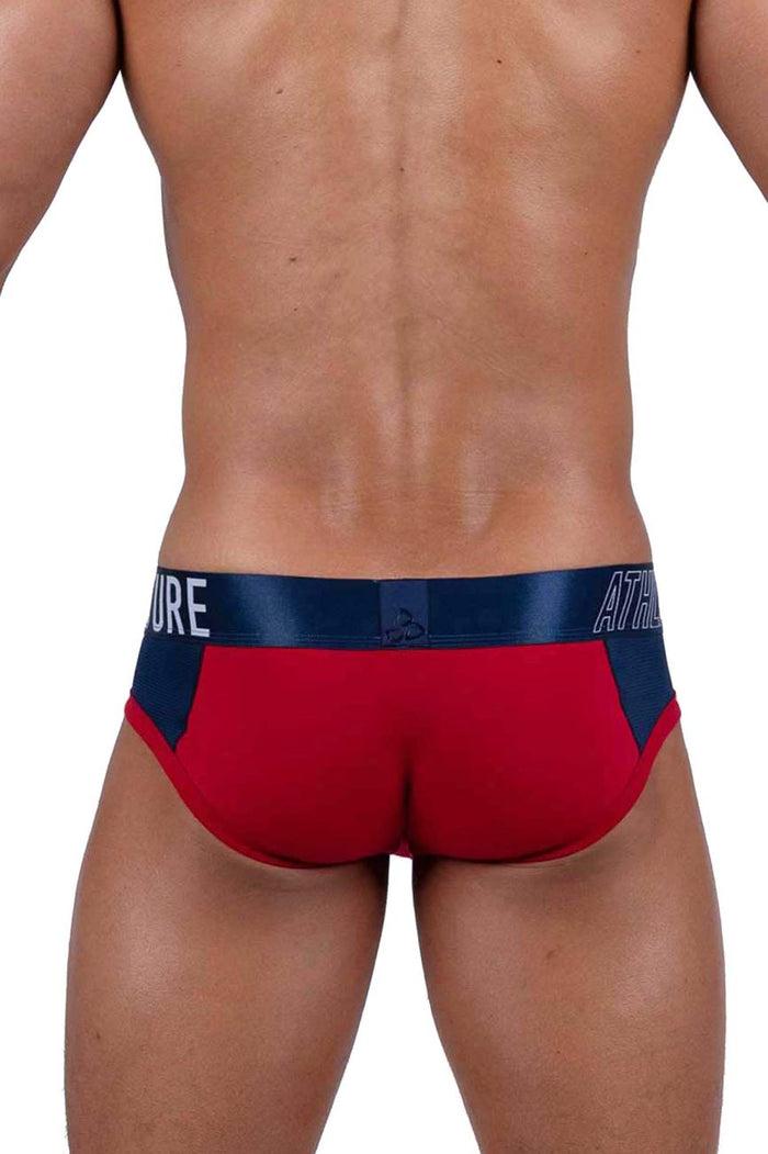Clever Moda Private Structure BAUT4388 Athlete Mini Briefs Color Red Falcon
