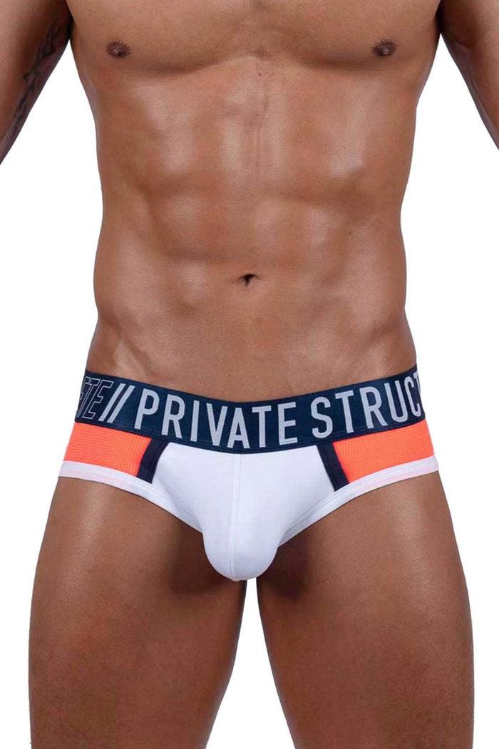 Clever Moda Private Structure BAUT4388 Athlete Mini Briefs Color White League