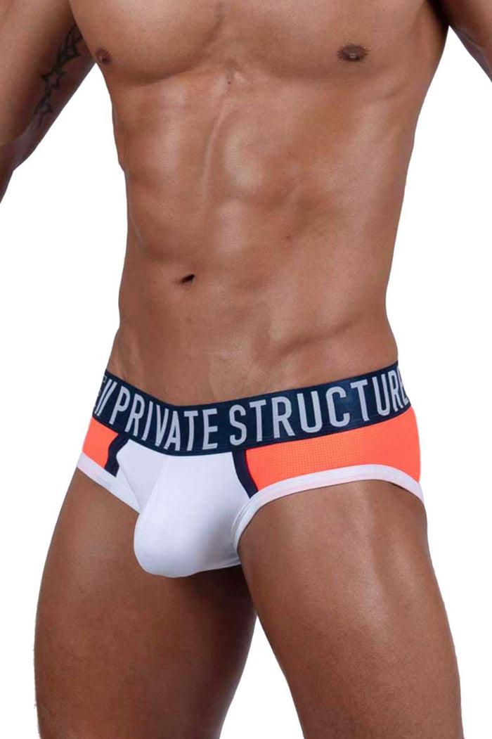 Clever Moda Private Structure BAUT4388 Athlete Mini Briefs Color White League