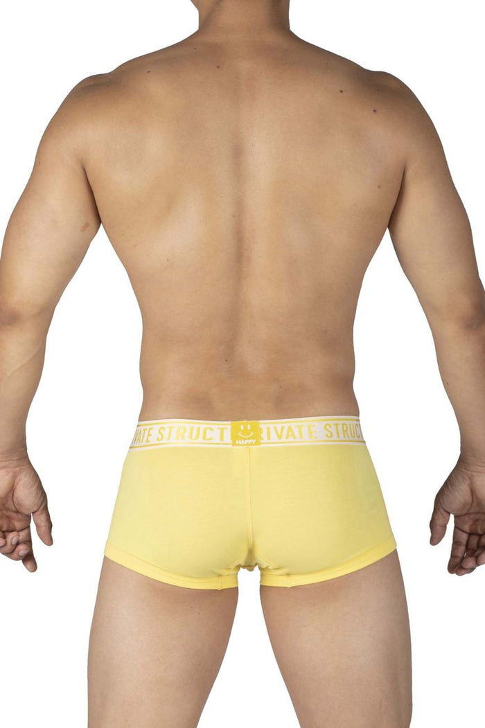 Clever Moda Private Structure EPUT4386 Pride 2PK Mid Waist Trunks Color Yellow-Blue