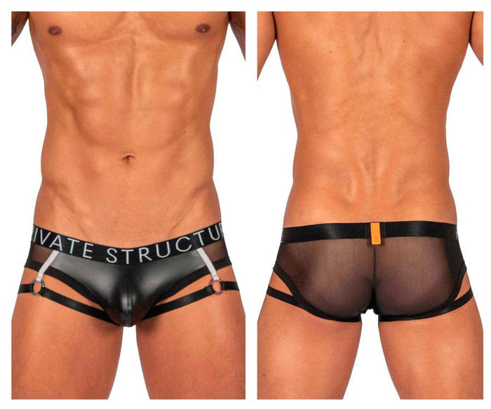 clever moda Private Structure LCUT4419 Alpha Low Waist Garter Mini Color Black