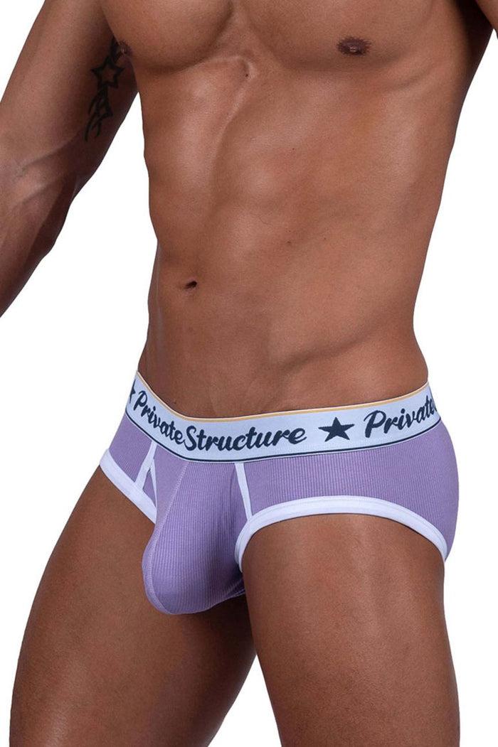 Clever Moda Private Structure SCUS4529 Classic Mid Waist Mini Briefs Color Purple