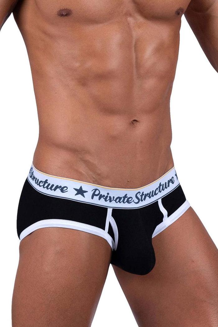 Clever Moda Private Structure SCUS4529 Classic Mid Waist Mini Briefs Color Black