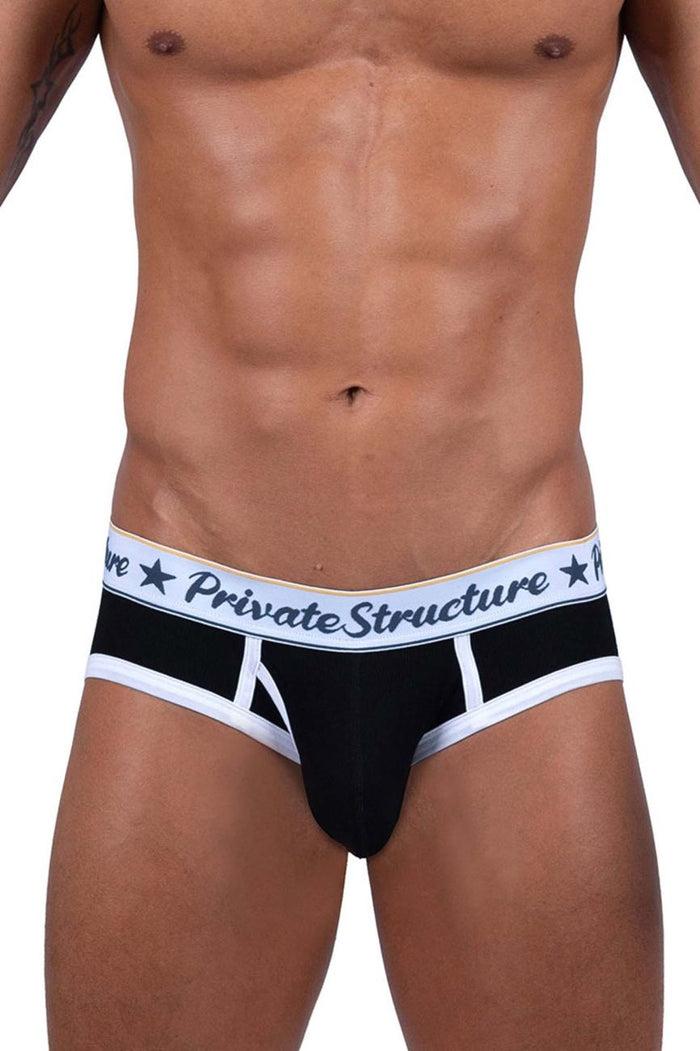 Clever Moda Private Structure SCUS4529 Classic Mid Waist Mini Briefs Color Black