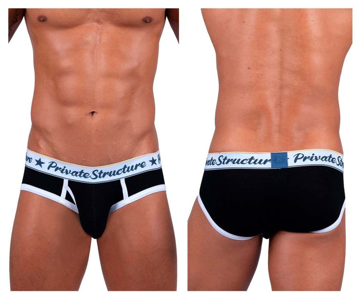 clever moda Private Structure SCUS4529 Classic Mid Waist Mini Briefs Color Black
