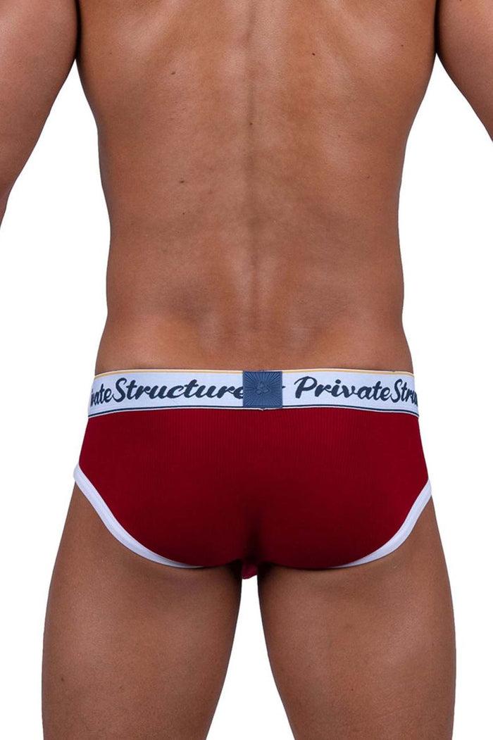 Clever Moda Private Structure SCUS4529 Classic Mid Waist Mini Briefs Color Red