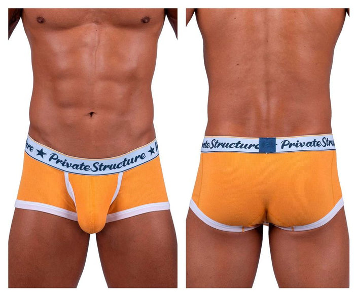 clever moda Private Structure SCUS4530 Classic Mid Waist Trunks Color Orange