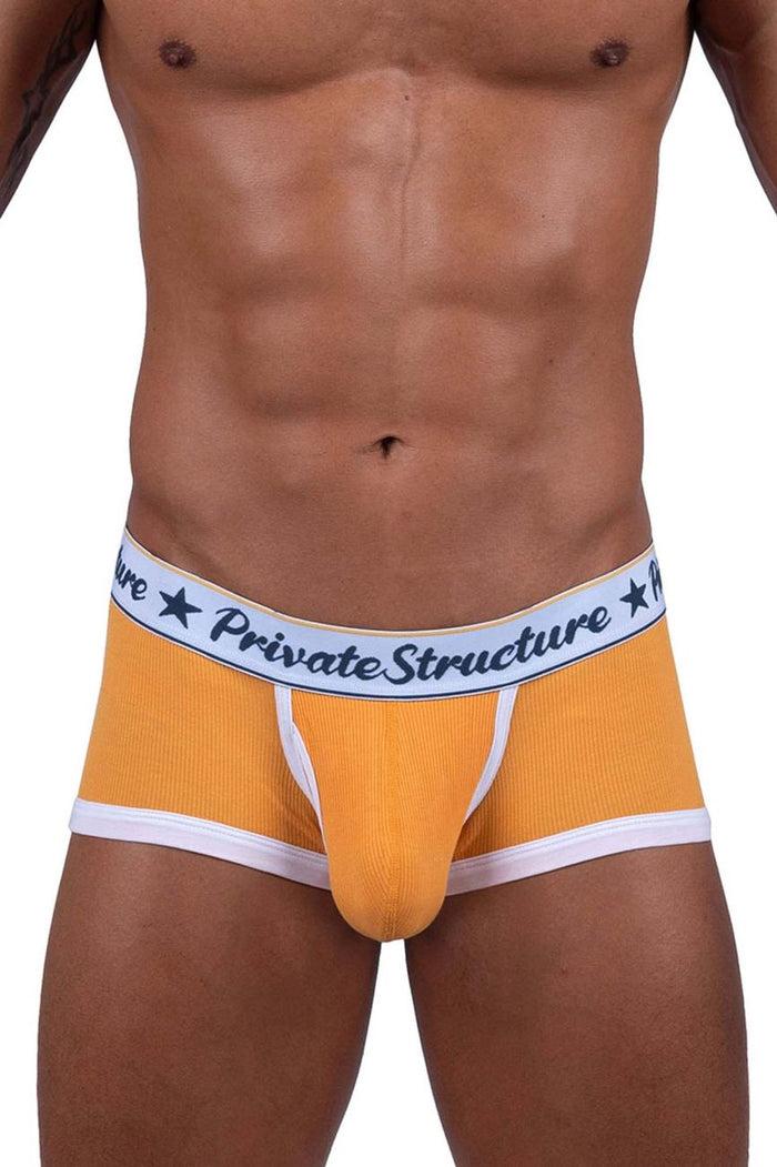 Clever Moda Private Structure SCUS4530 Classic Mid Waist Trunks Color Orange