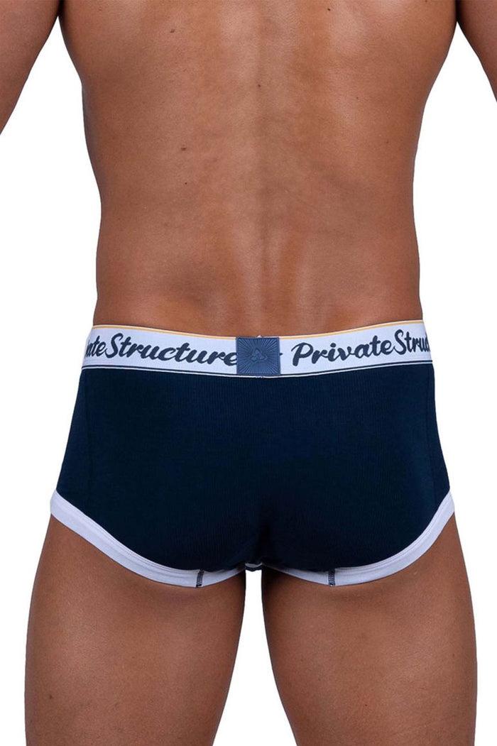 Clever Moda Private Structure SCUS4530 Classic Mid Waist Trunks Color Navy