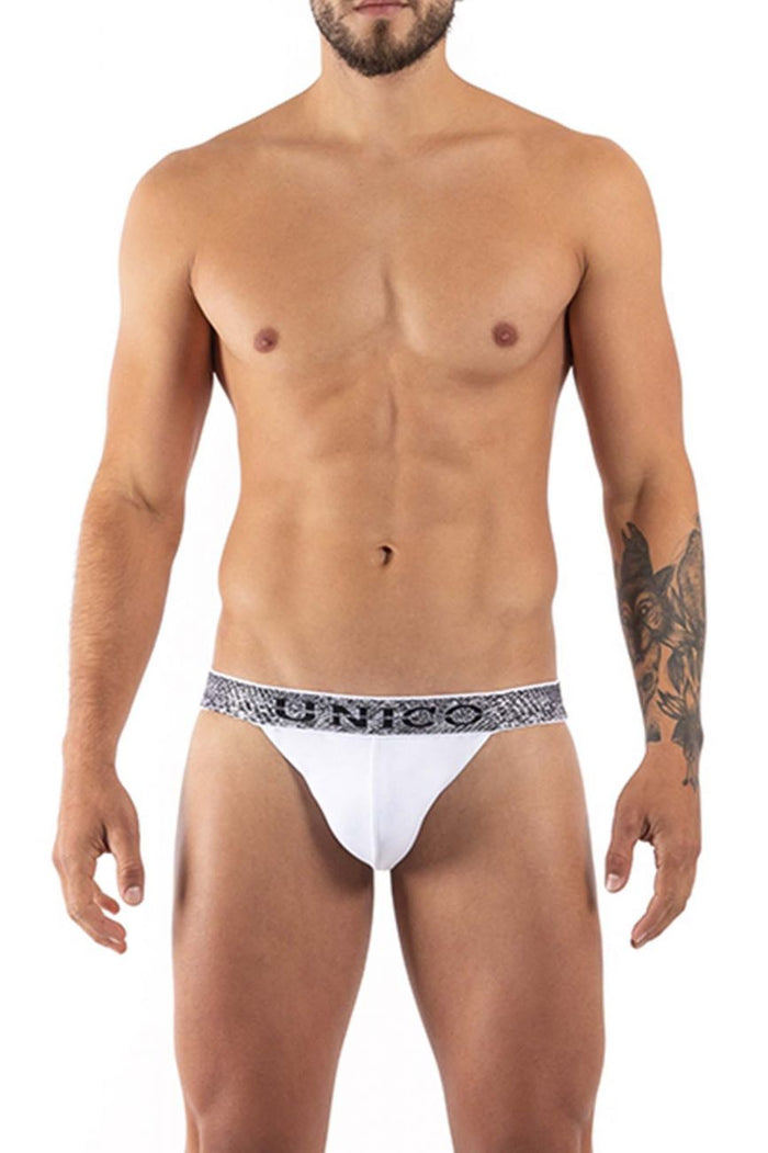 Clever Moda Unico 21070301203 Felt Jockstrap Color 63-White