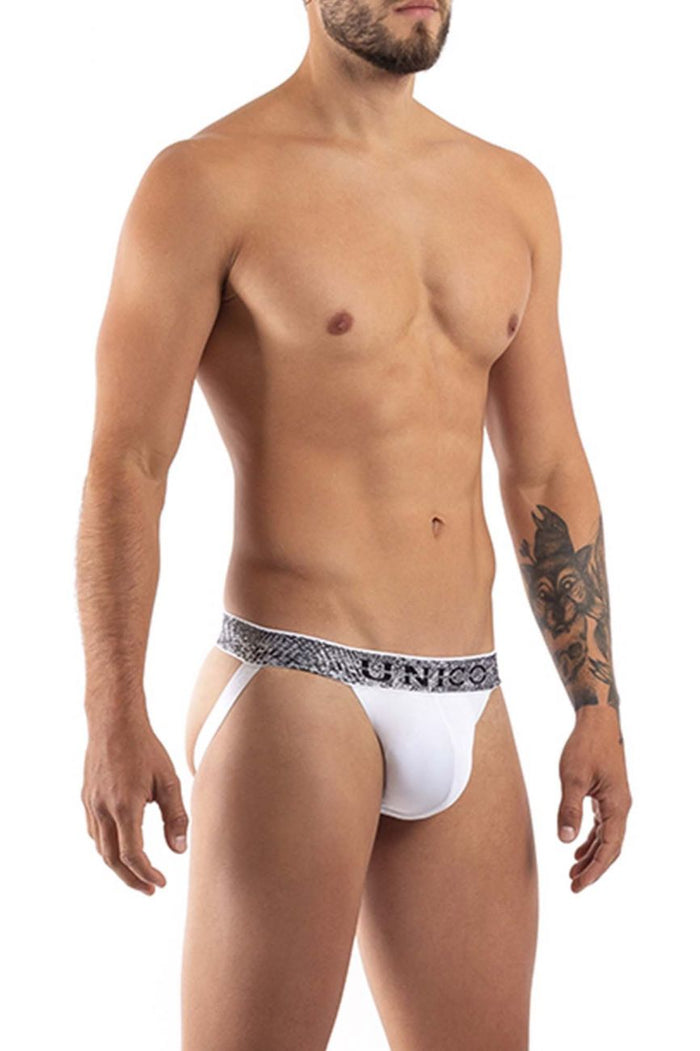Clever Moda Unico 21070301203 Felt Jockstrap Color 63-White