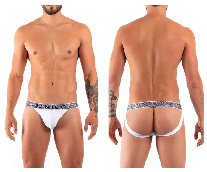 clever moda Unico 21070301203 Felt Jockstrap Color 63-White