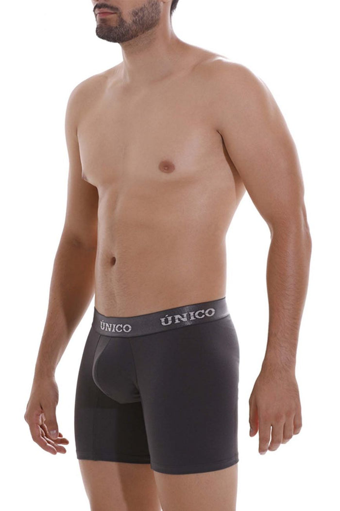 Clever Moda Unico 22120100204 Asfalto A22 Boxer Briefs Color 96-Dark Gray
