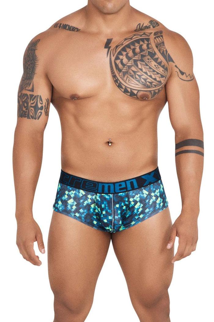 Clever Moda Xtremen 41313 Printed Briefs Color Green