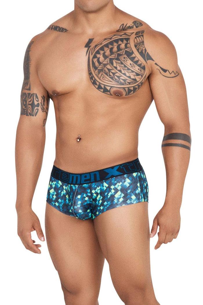 Clever Moda Xtremen 41313 Printed Briefs Color Green