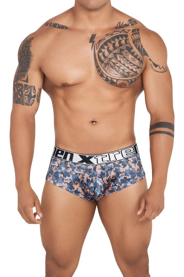 Clever Moda Xtremen 41313 Printed Briefs Color Orange