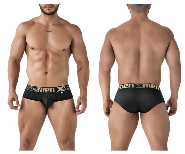 clever moda Xtremen 41316 Microfiber Briefs Color Black