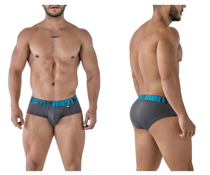 clever moda Xtremen 41316 Microfiber Briefs Color Gray