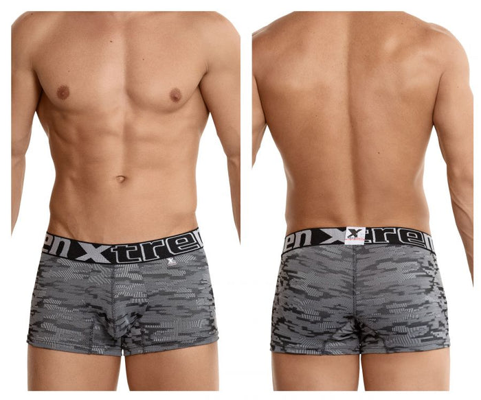 clever moda Xtremen 51443C Jacquard Camouflage Boxer Briefs Color Black