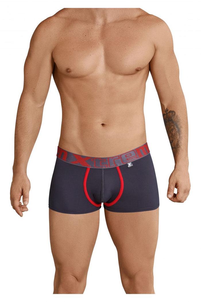 Clever Moda Xtremen 91028 Piping Boxer Briefs Color Gray