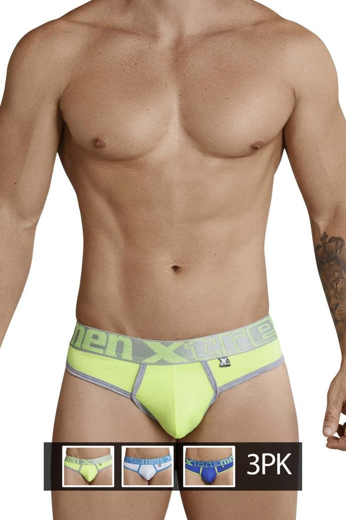 Clever Moda Xtremen 91031-3 3PK Thongs Color Green-White-Blue