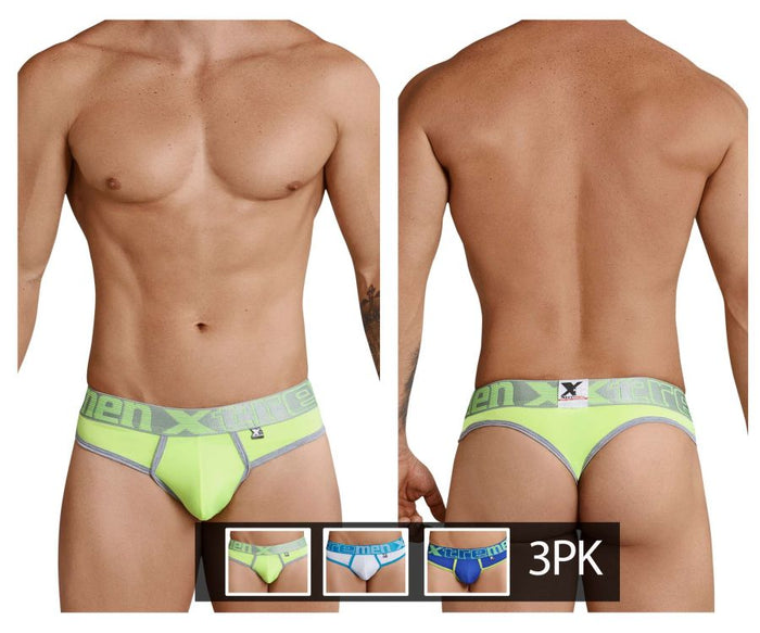clever moda Xtremen 91031-3 3PK Thongs Color Green-White-Blue