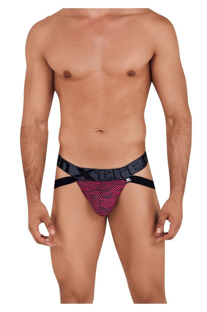 Clever Moda Xtremen 91099 Microfiber Mesh Jockstrap Color Red