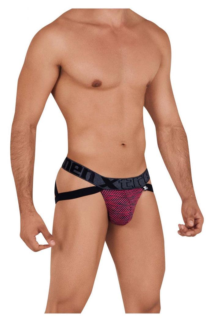 Clever Moda Xtremen 91099 Microfiber Mesh Jockstrap Color Red