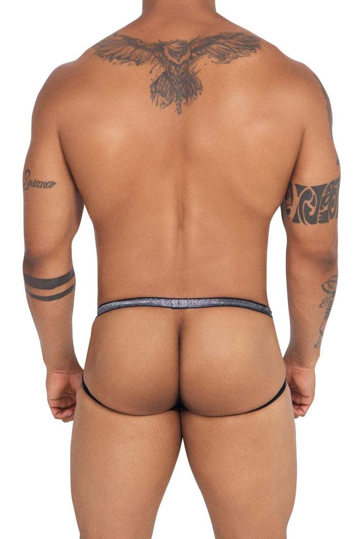Clever Moda Xtremen 91116 Metallic Jockstrap Color Black
