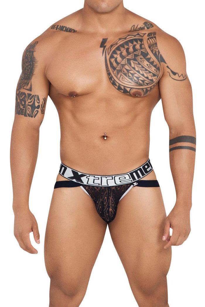 Clever Moda Xtremen 91118 Lace Jockstrap Color Black
