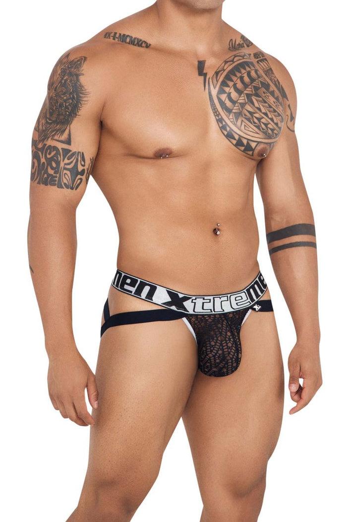 Clever Moda Xtremen 91118 Lace Jockstrap Color Black