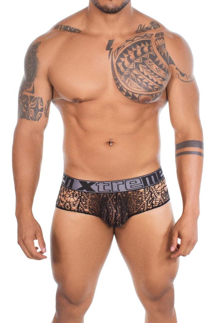 Clever Moda Xtremen 91119 Lace Jockstrap Color Black