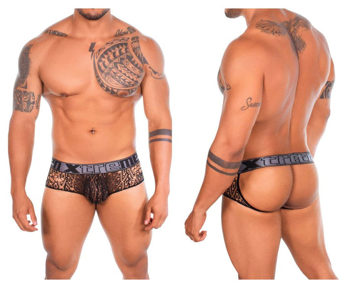 clever moda Xtremen 91119 Lace Jockstrap Color Black