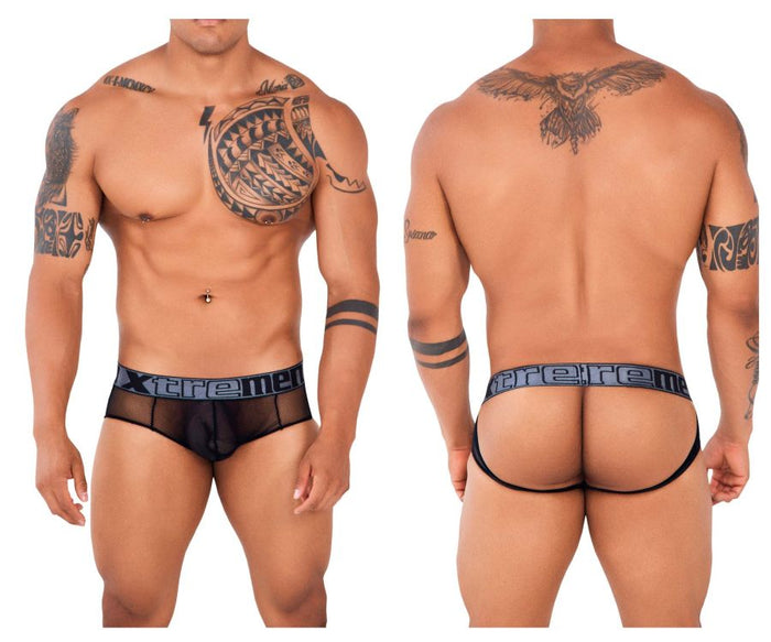 clever moda Xtremen 91124 Lace Jockstrap Color Black