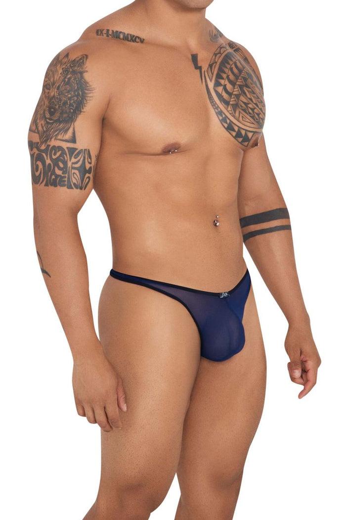 Clever Moda Xtremen 91126 Mesh Thongs Color Dark Blue