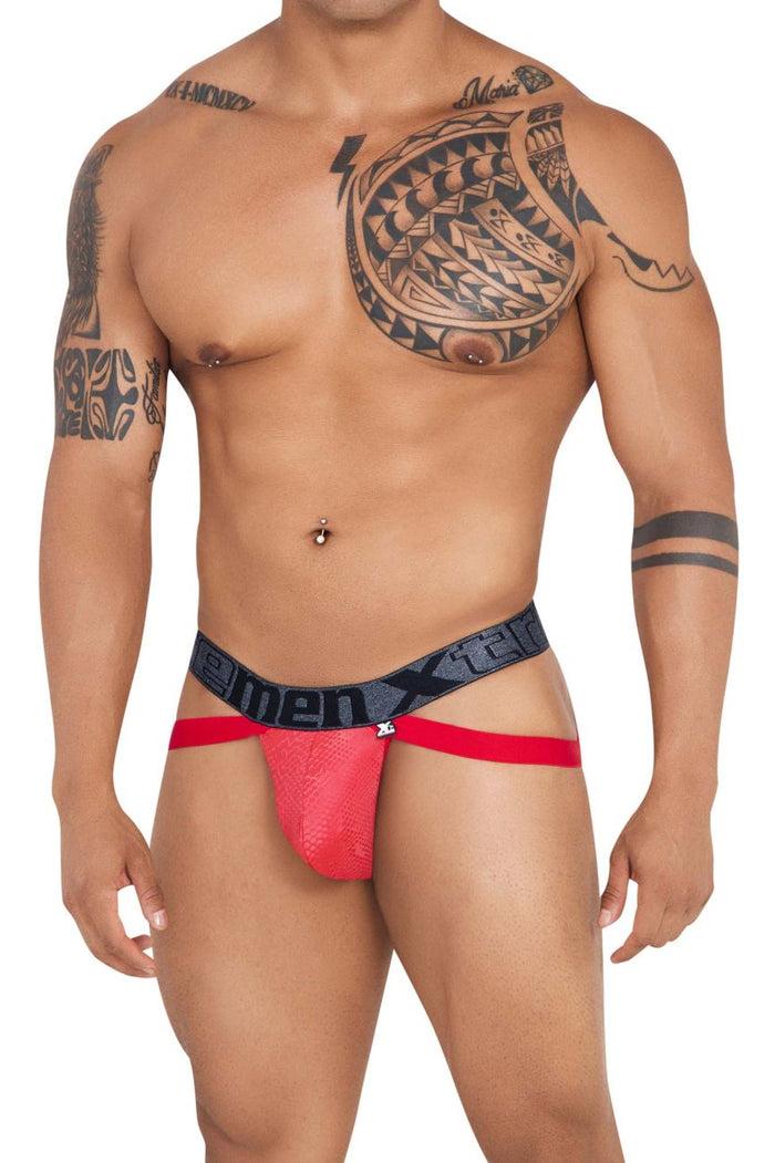 Clever Moda Xtremen 91128 Snake Print Jockstrap Color Red