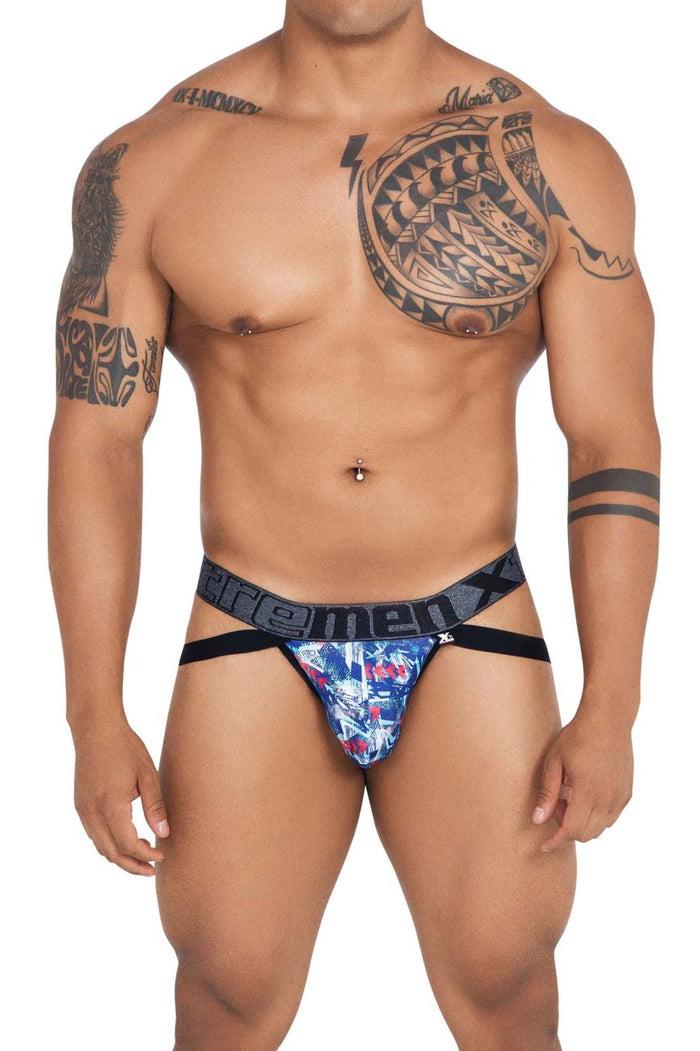 Clever Moda Xtremen 91130 Printed Jockstrap Color Royal