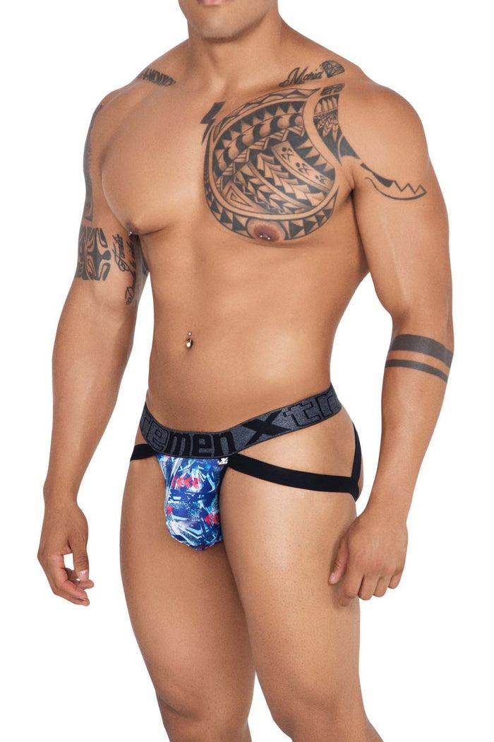 Clever Moda Xtremen 91130 Printed Jockstrap Color Royal