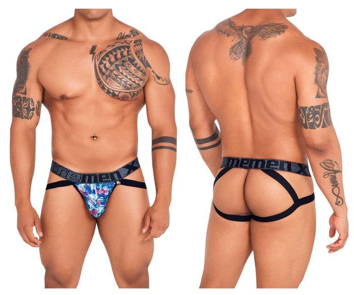 clever moda Xtremen 91130 Printed Jockstrap Color Royal