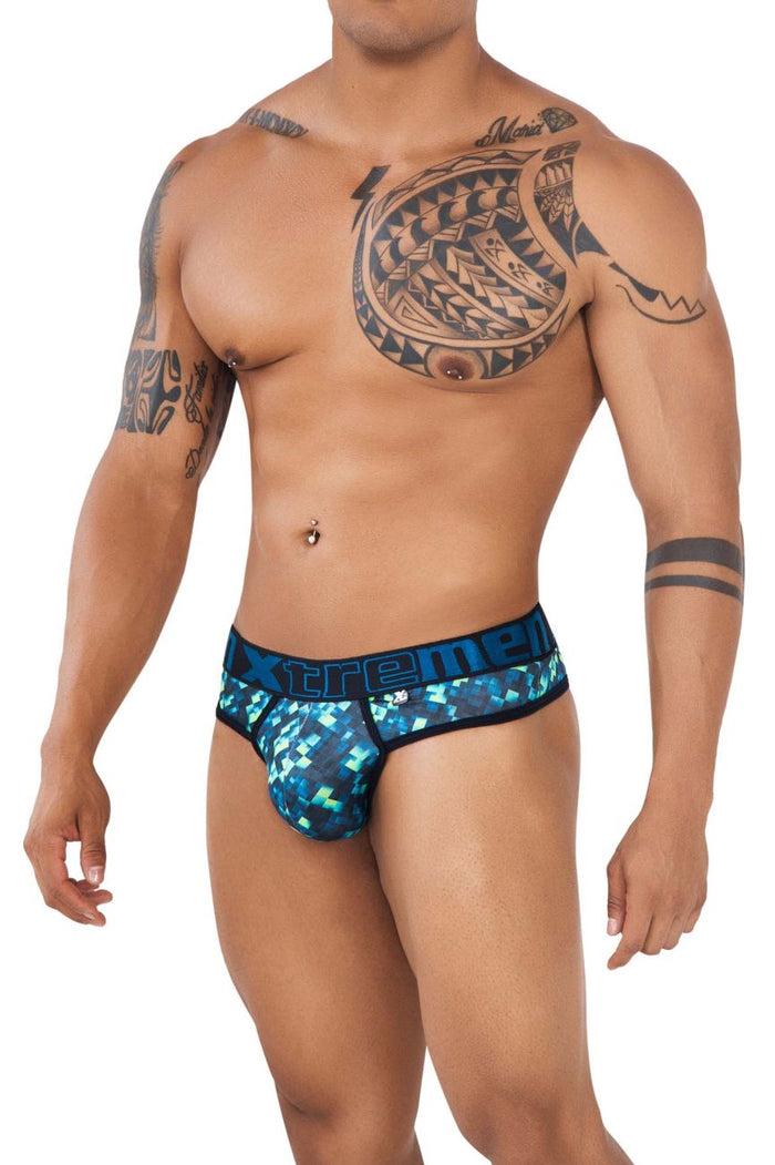 Clever Moda Xtremen 91131 Printed Thongs Color Green