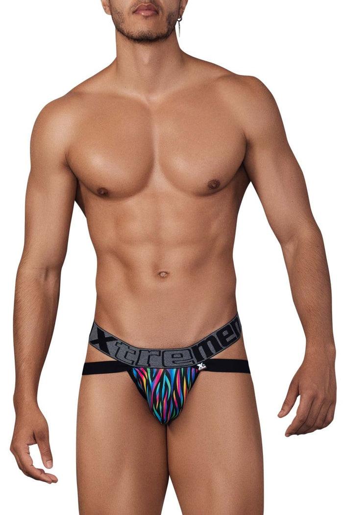 Clever Moda Xtremen 91148 Printed Microfiber Jockstrap Color Disco Zebra