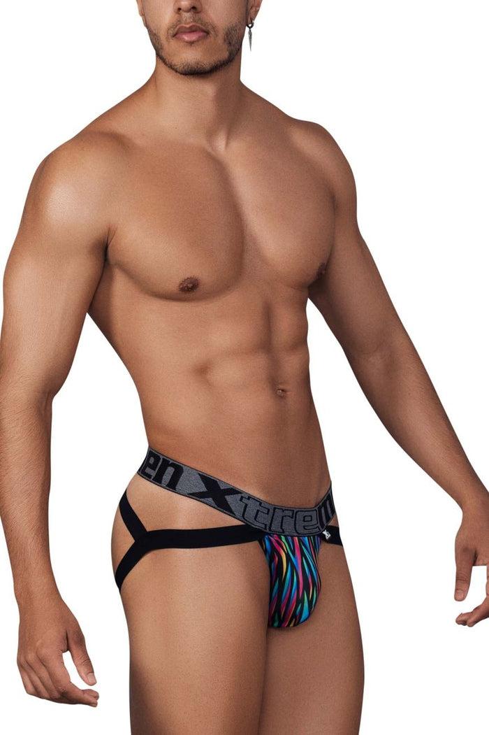 Clever Moda Xtremen 91148 Printed Microfiber Jockstrap Color Disco Zebra