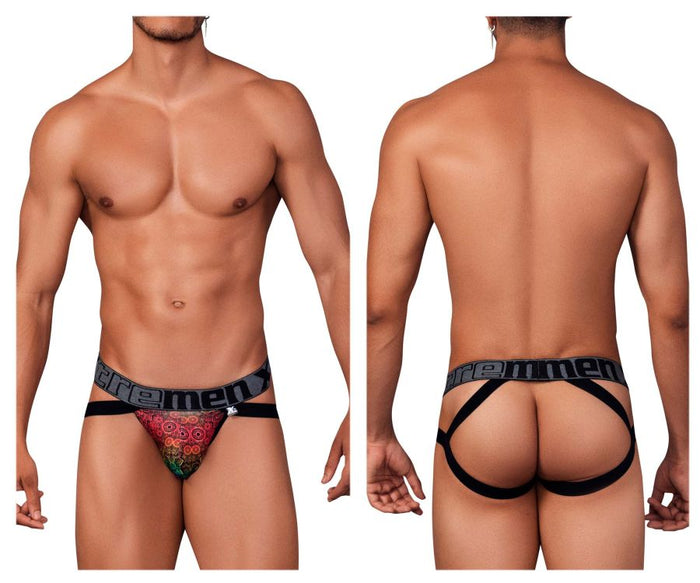 clever moda Xtremen 91148 Printed Microfiber Jockstrap Color Mandala