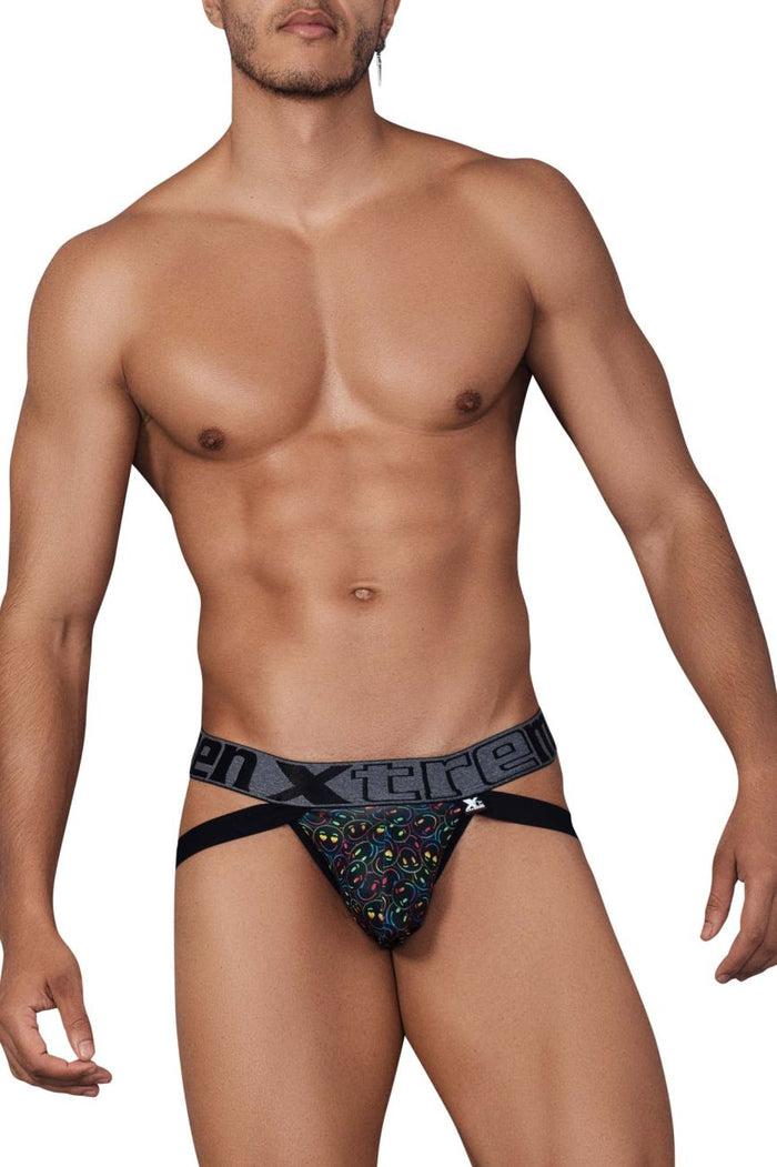 Clever Moda Xtremen 91148 Printed Microfiber Jockstrap Color Smiley Face