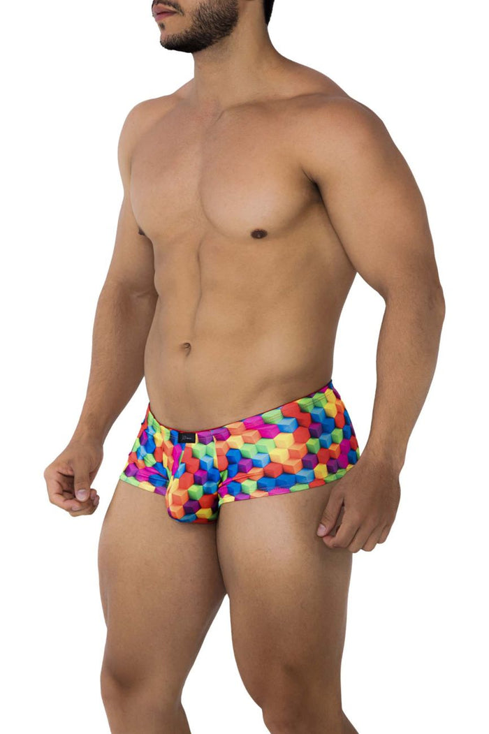 Clever Moda Xtremen 91170 Printed Trunks Color Cubes