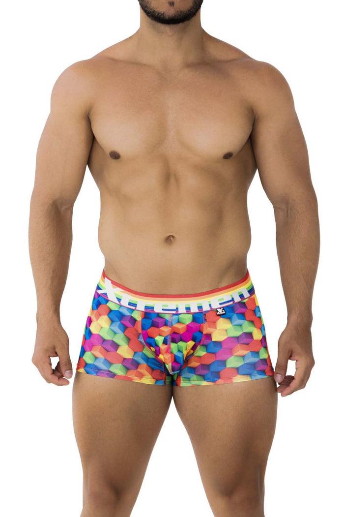 Clever Moda Xtremen 91173 Printed Trunks Color Cubes