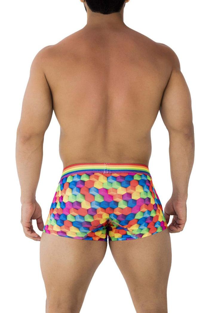 Clever Moda Xtremen 91173 Printed Trunks Color Cubes