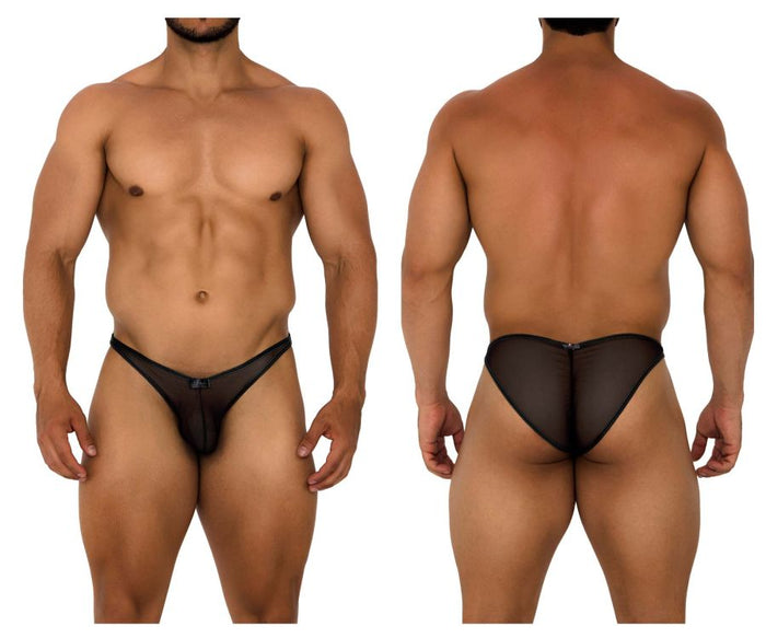 clever moda Xtremen 91187 Tulle Mesh Bikini Color Black